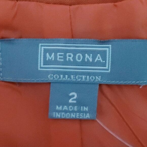 Merona Orange Brick Fitted Sleeveless Crossed Back Cocktail Event Mini Dress - Picture 11 of 13